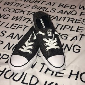 black slip on converse all star sneakers